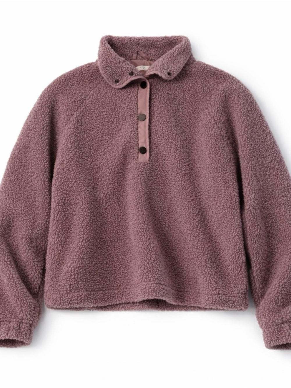 Source Unknown Mauve Teddy Fleece Pullover Jacket